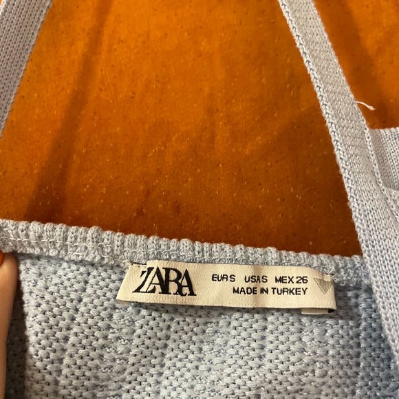 ZARA Baby Blue Bodycon Knit Dress - Size Small - Picture 6 of 6